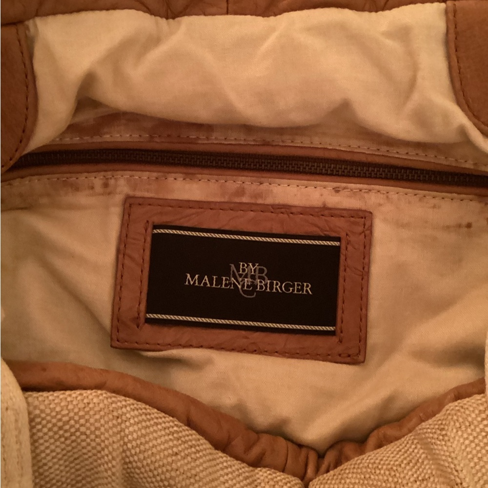BY MALENE BIRGER Tan and Cream Canvas Bag - Picture 6 of 10